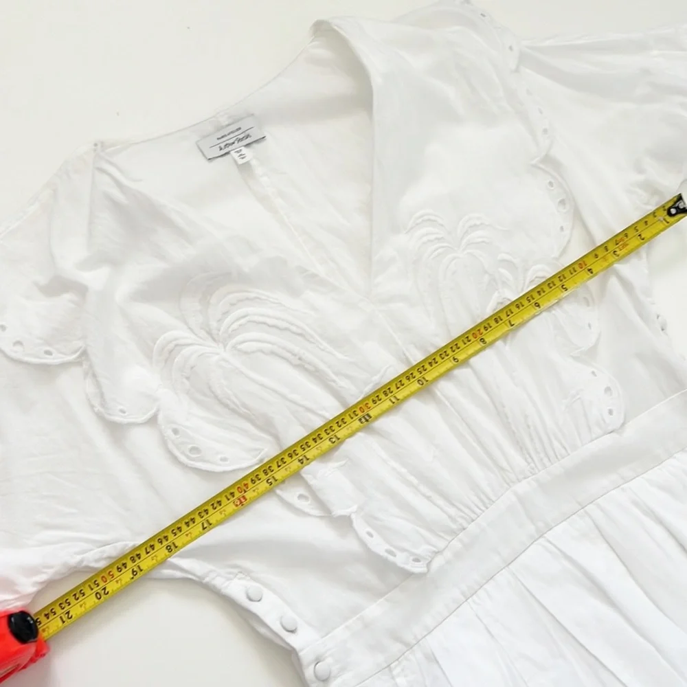 & Other Stories Palm Embroidered Scallop Dress - Picture 12 of 16